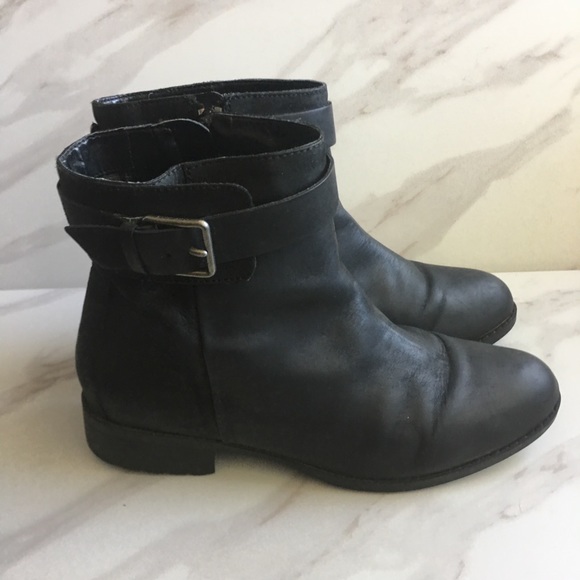 Cole Haan Shoes - COLE HAAN GRAND OS Black Zip Up Moto Boots